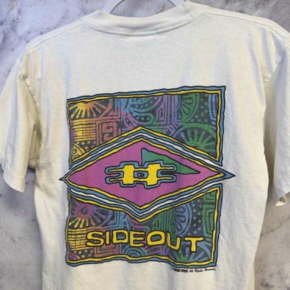 Vintage 90s Sideout Surf T Shirt Mens Medium 19x27 Single Stitch Surfing - Picture 1 of 15